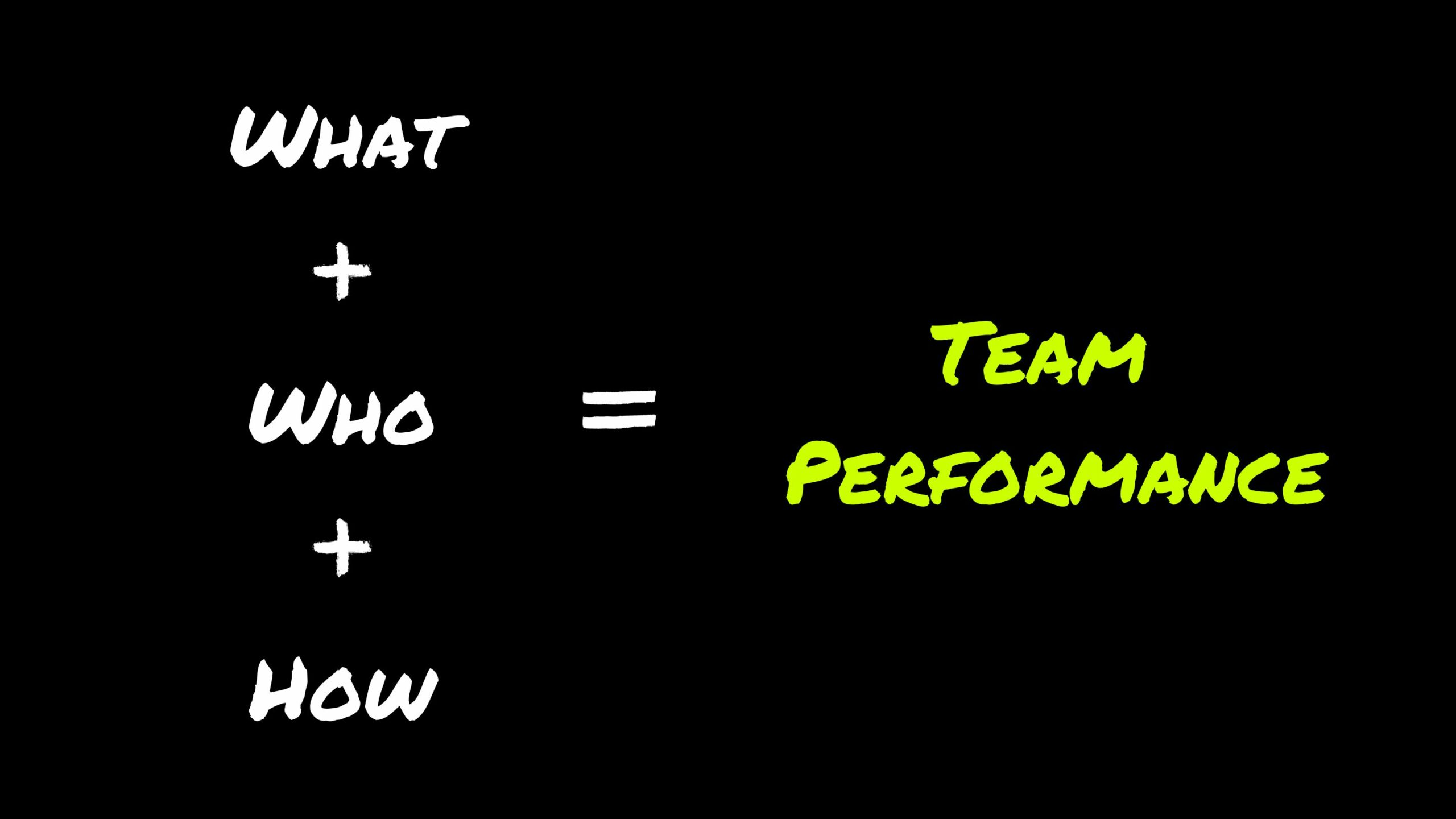 What, who, how of team performance